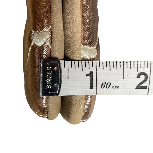 "LUV Betsey" Betsey Johnson Small Rose Gold Quilted w/Hearts Crossbody Bag - Picture 13 of 14